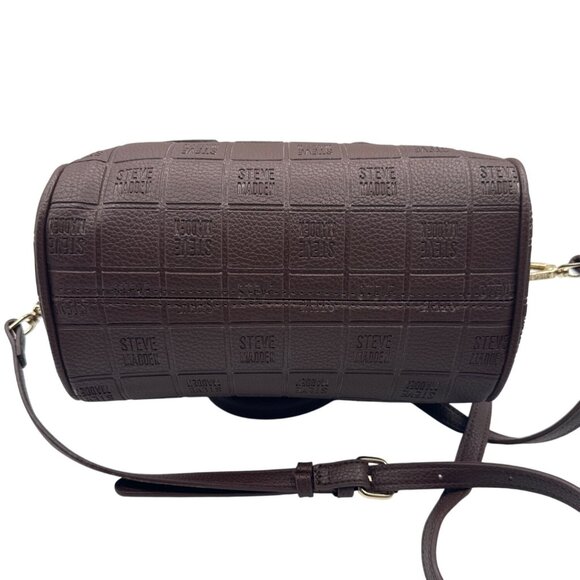 Steve Madden 10" x 7" x 5.5"  Embossed Brown Shoulder/Crossbody Bag - Picture 8 of 8